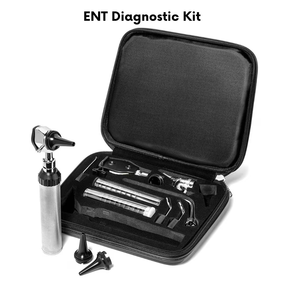  Diagnostic /  ENT Set Universal Deluxe - Black -LED
