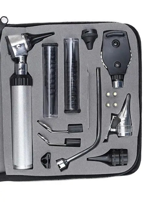  Diagnostic /  ENT Set Universal Deluxe - Black -LED