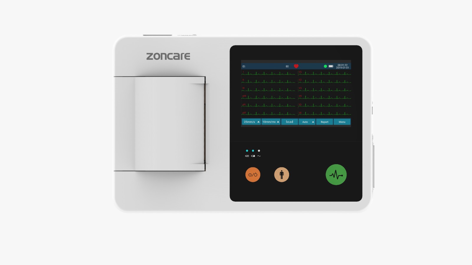 Zoncare E-30 Electrocardiograph 3-channel ECG